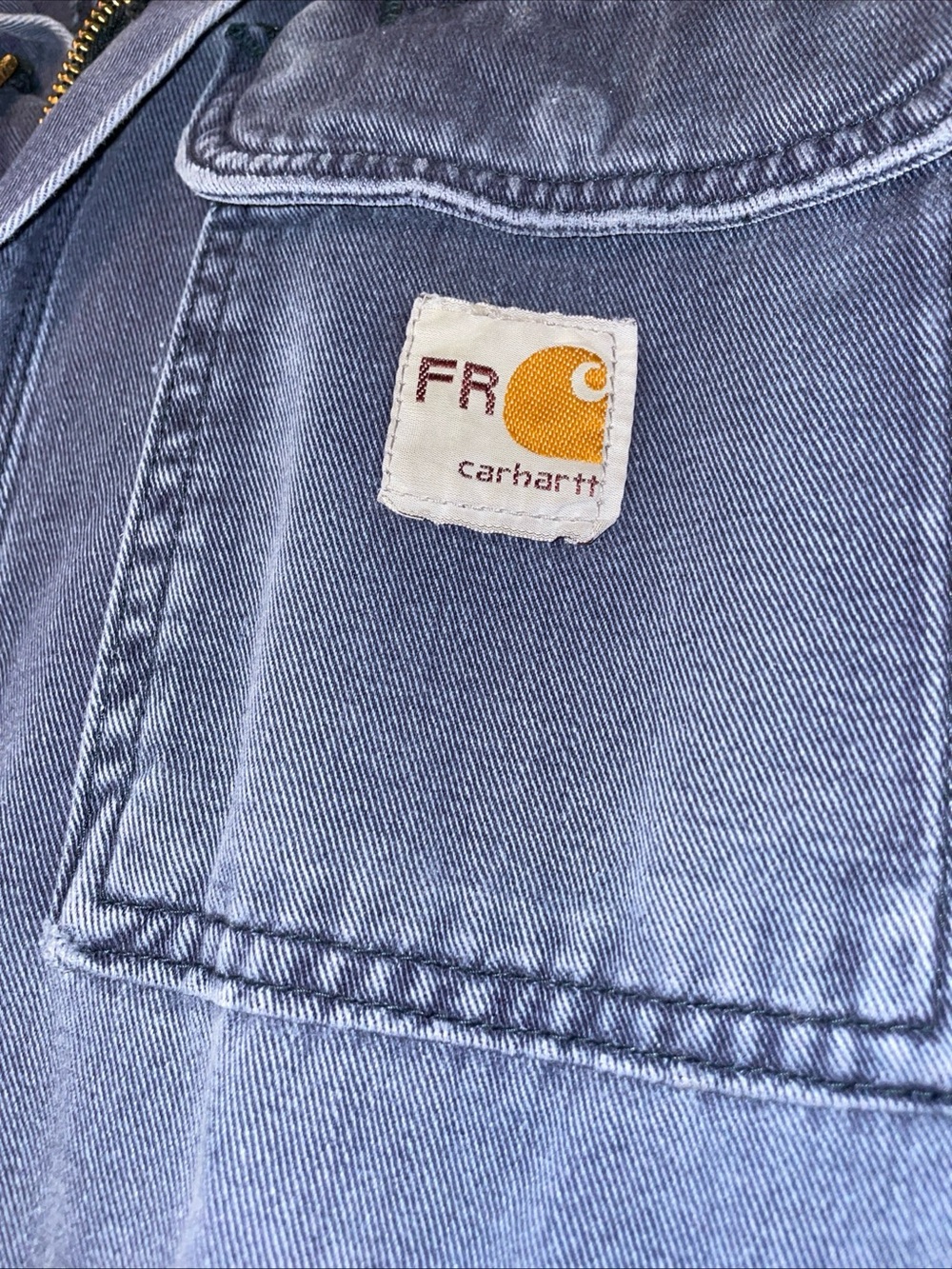 Carhartt Men's Blue Relaxed Denim Coverall Jeans - Picture 3 of 13